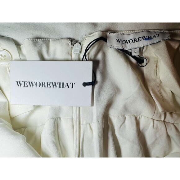 REVOLVE WeWoreWhat Corset‎ Midi Romantic Feminine White Dress SIZE LARGE NWT - Picture 12 of 13